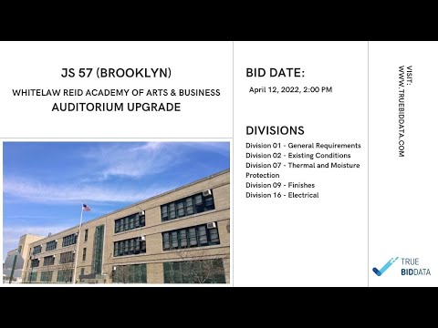 JS 57 (Brooklyn) - Whitelaw Reid Academy of Arts and Business - Auditorium Upgrade