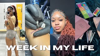 VLOG: week in my life | new tattoo, unboxing packages, gym, getting closer to God, grocery shop, etc