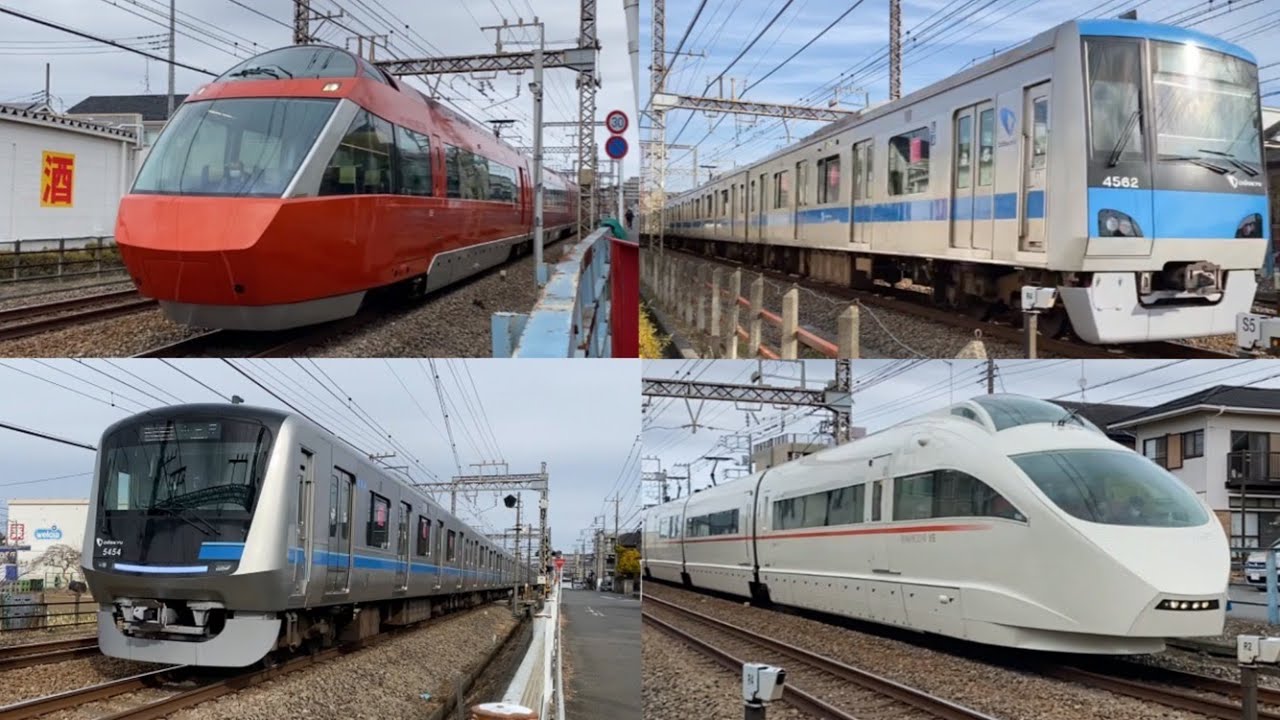 【大手私鉄の本気】小田急線 ロマンスカー　高速通過集＜速度付き＞