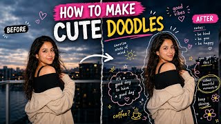 Cute Doodle Editing Tutorial for Beginners using single prompt 🎨✨