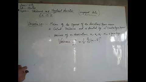 Class 11th.Maths.//Variance and standard deviation(ex.15.2)