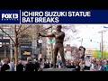 Seattle Mariners break Ichiro Suzuki's bat during statue unveiling | FOX 13 Seattle