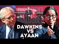 Theological bullsht richard dawkins challenges ayaan hirsi alis newfound christianity