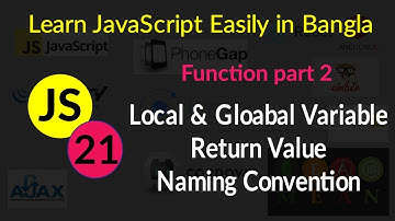 Local and Global Variable , Return, Naming Convention of Function - # 24 - Learn JavaScript Easily