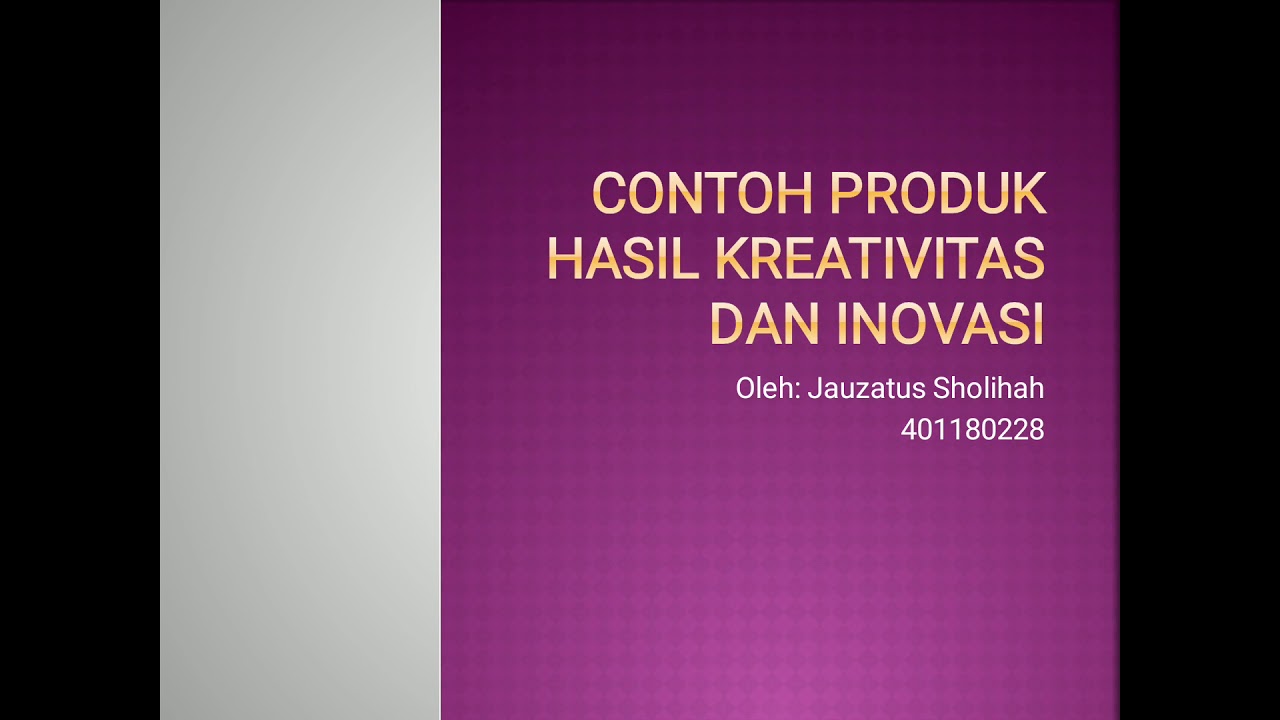 Contoh Produk Hasil Kreativitas dan Inovasi (Kewirausahaan II) - YouTube