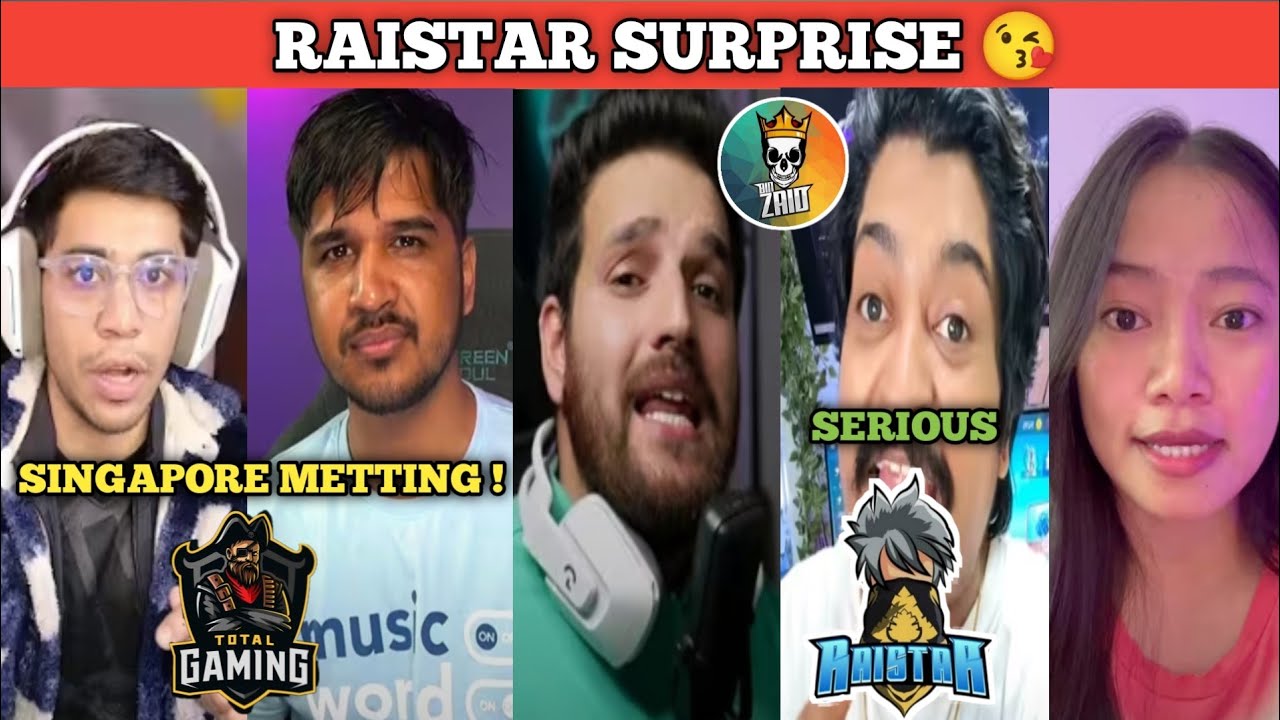 RAISTAR 🤬 SURPRISE FREE FIRE TEAM 😱 | Top YouTuber talking about free ...