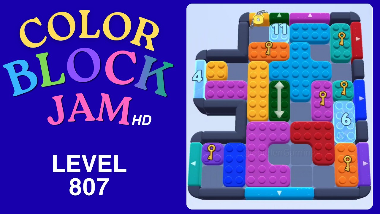 Level 807 Color Block Jam Level 807 Solution Walkthrough - YouTube