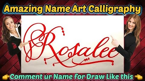 Rosalee Name Signature Calligraphy Status | How to Draw, Cursive Calligraphy with Cut Marker