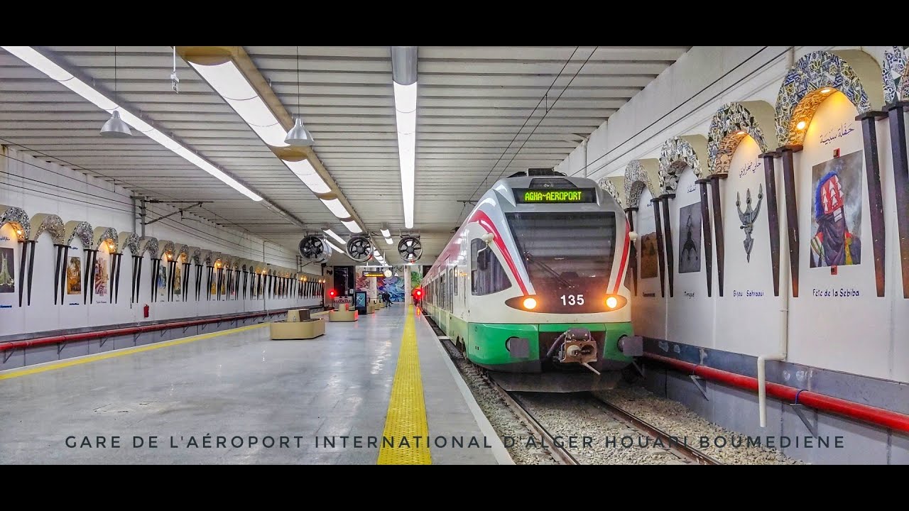 SNTF : trajet entre l'aéroport international d'Alger Houari Boumediene - Agha محطة مطار هواري بومدين