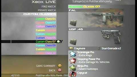 Mw2 Custom Class Setup