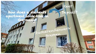 Student's Apartment in Germany 📚🏘 | Good or Bad? | Studierendenwerk Bremen | Bremerhaven 🇩🇪