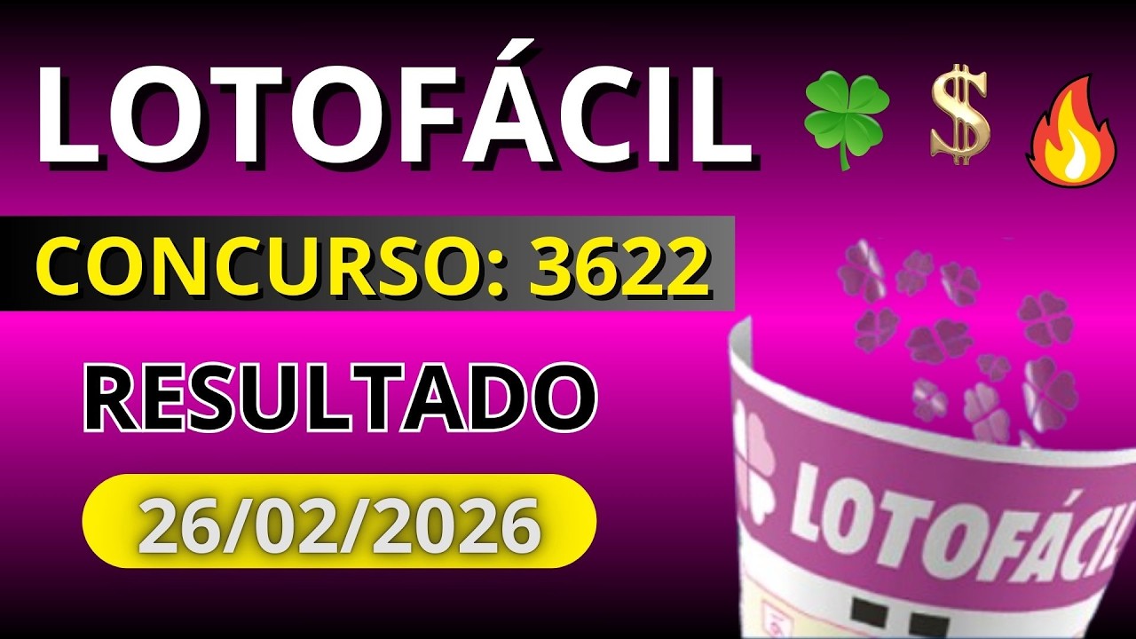 🍀 Resultado Da Lotofácil De Hoje 3622 - YouTube