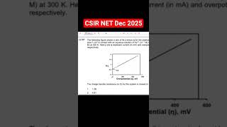 Chemistry question paper CSIR UGC NET Dec 2025 solutions official answer key #physicalchemistry