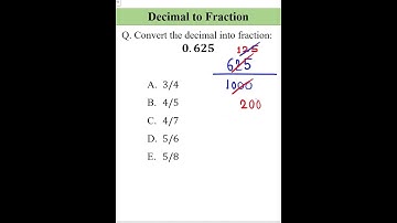 Decimal to Fraction - Conversion #shorts #maths #decimal #fraction #conversion #mathpractice