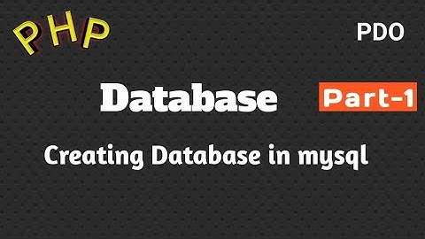 Creating database in mysql,php PDO