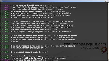 Cygwin OpenSSH Server on Windows 7