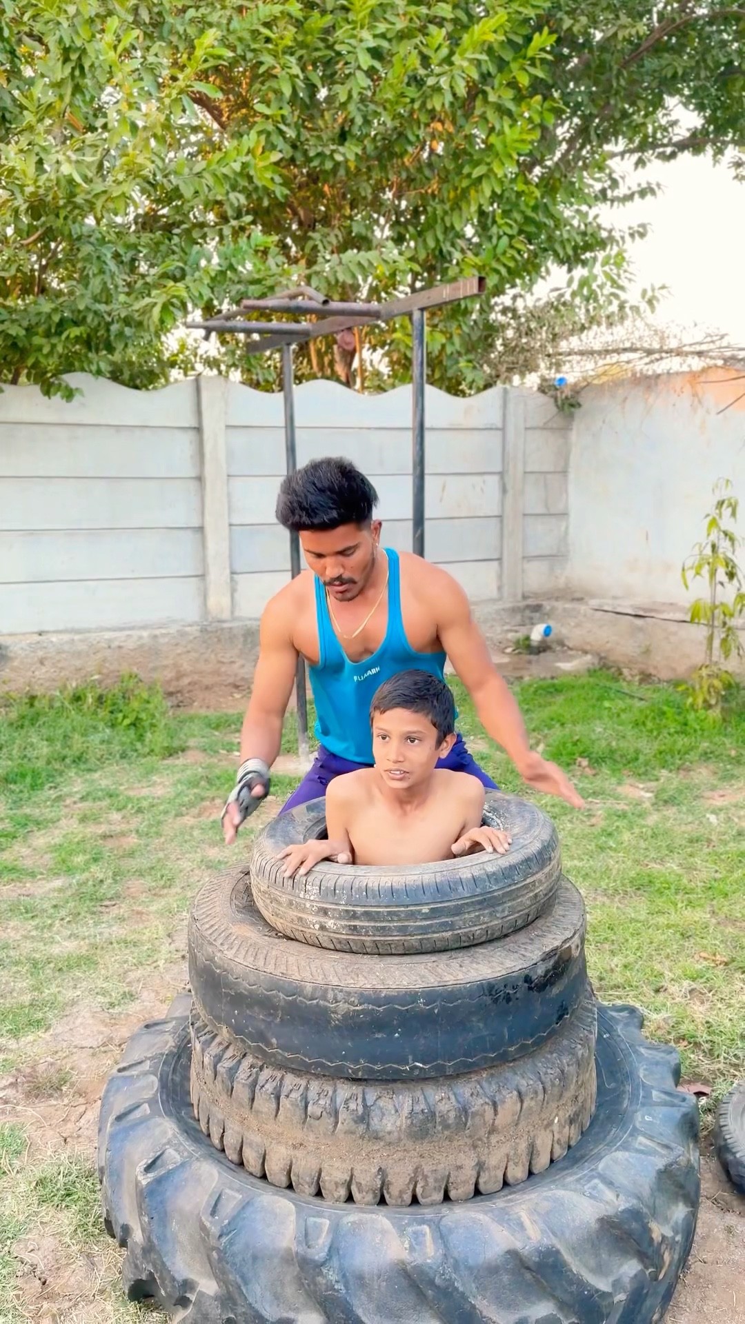 Brother flying in the air ??? #shortvideo #funnyvideo #funny
