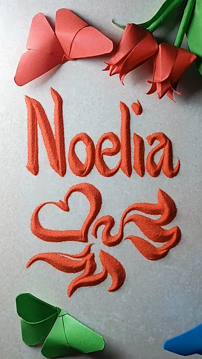 Noelia Sand Art ✨ Writing Noelia’s Name in Sand | Relaxing & Aesthetic