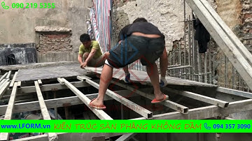 Thi công cốp pha, ván khuôn sàn phẳng không dầm như nào? | LFORM