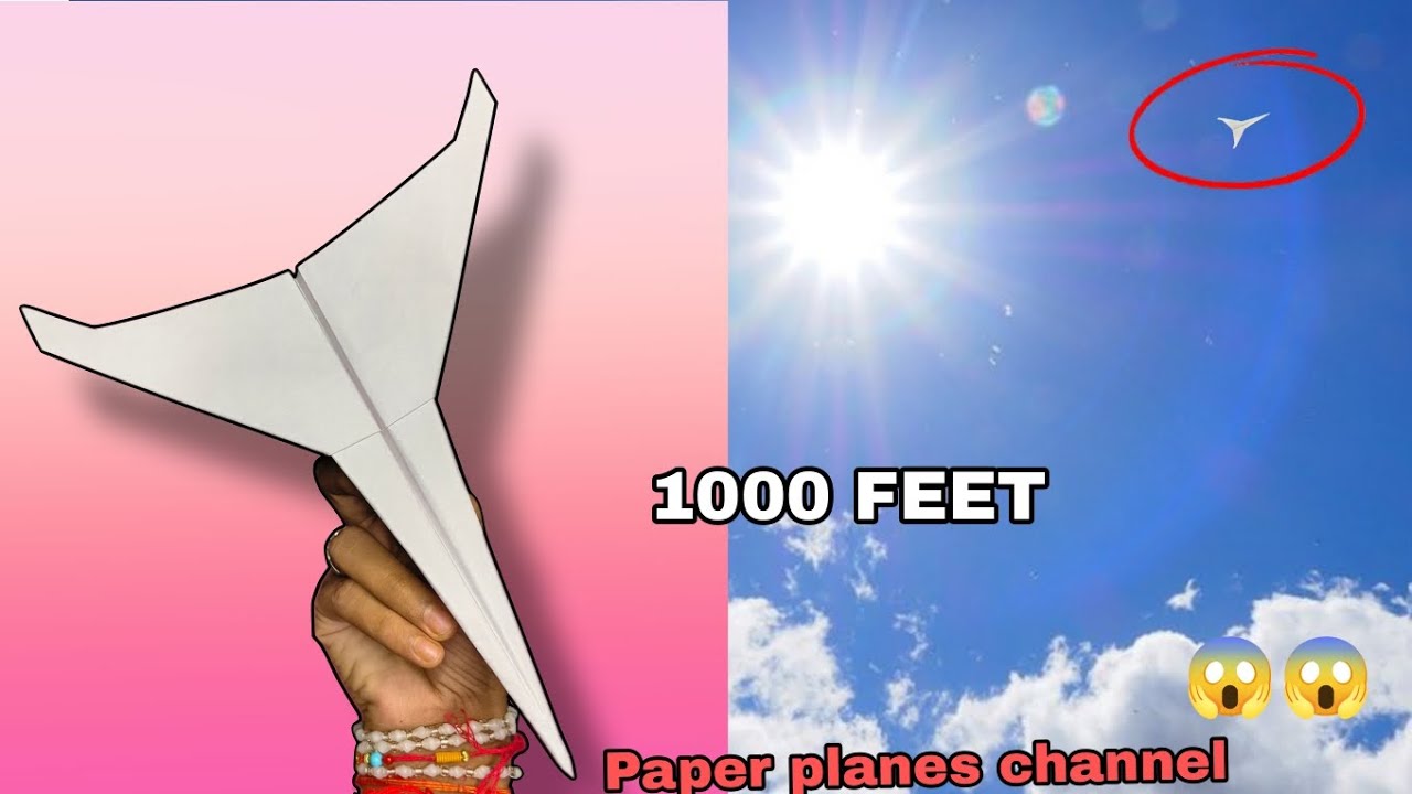 How to make a Paper Airplane that flies Far 10000 Feet | paper ...