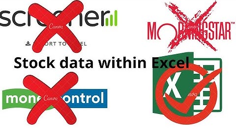 Get Latest Stock Data in Excel & Create Your Own Stock Portfolio