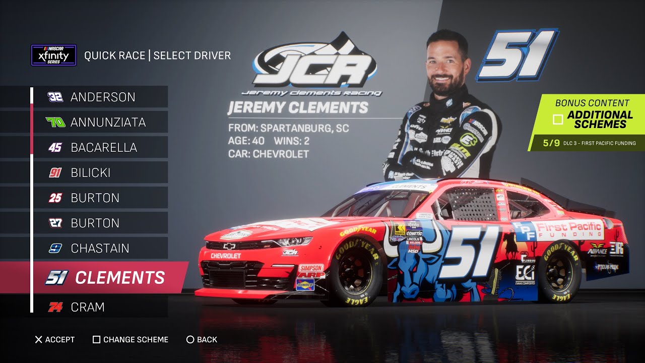 NASCAR 25 - Jeremy Clements at Texas (First Pacific Funding)