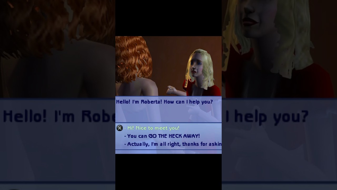 Sims 2 PSP conversations are like MSN