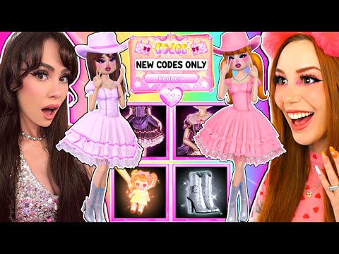 Only Using NEW CODES For EVERY ROUND In Dress To Impress ft. MeganPlays