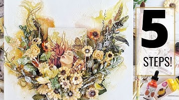 Mixed media piece in 5 STEPS!