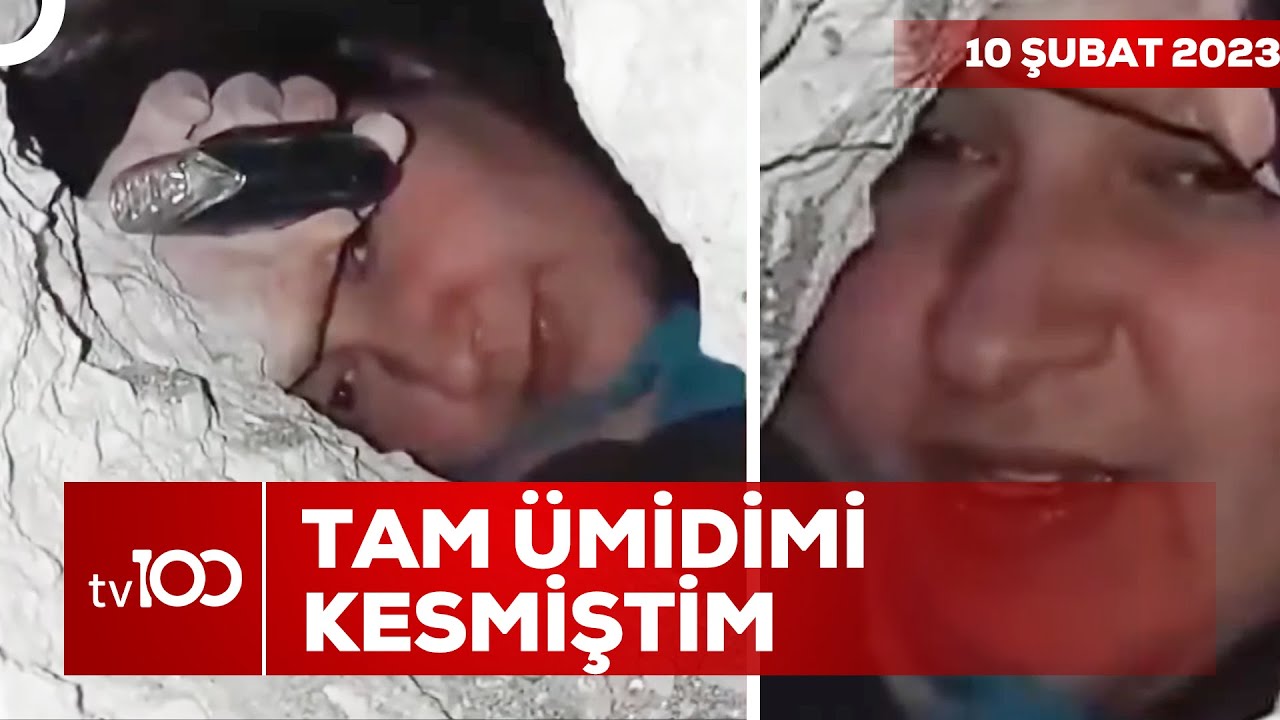 Enkaz Altındaki Kadından Yürek Burkan Sözler | Ece Üner'le Tv100 Ana Haber