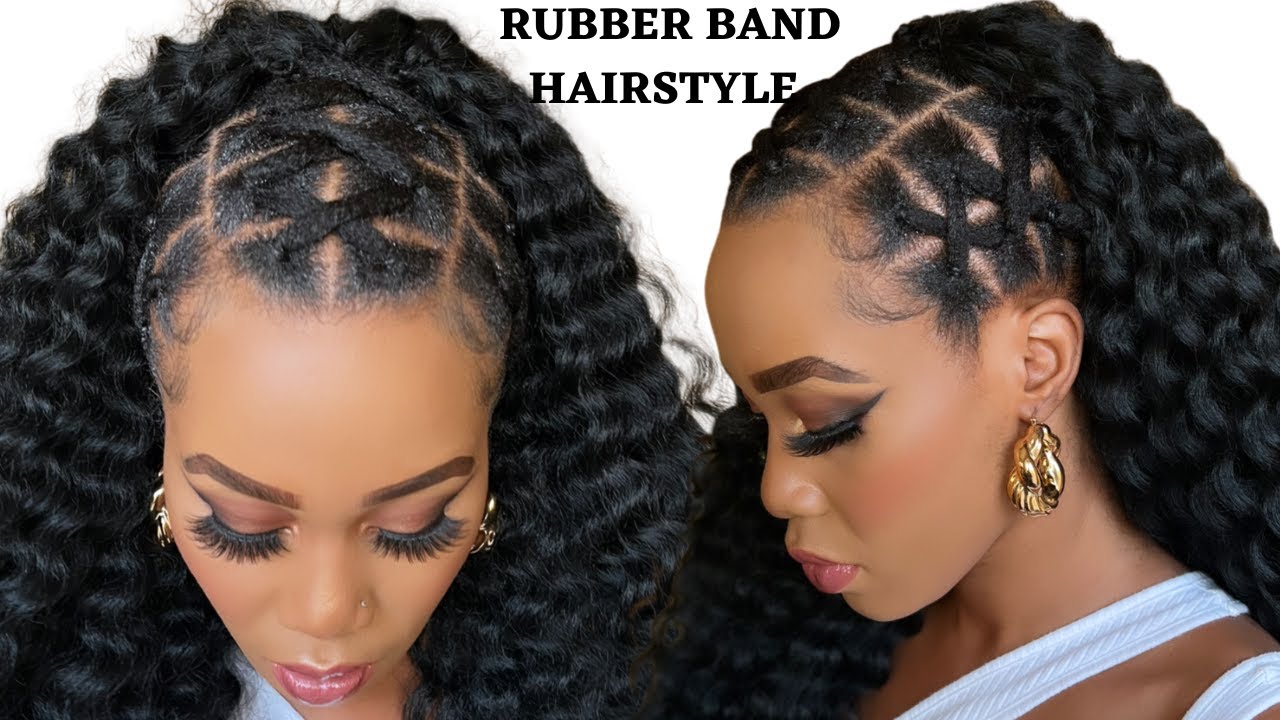 30 Rubber Band Hairstyles You Should Try | Rubber band hairstyles, Braided  hairstyles, Braided cornrow hairstyles