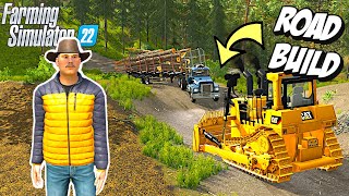 Building a Logging Road in Game with a Caterpillar | Farming Simulator 22 screenshot 4