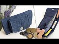 DIY Small Trifold Denim Wallet | Old Jeans Idea | Wallet Tutorial | Upcycle Craft