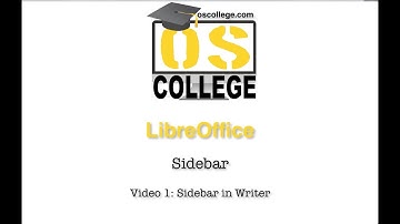 LibreOffice Sidebar in Writer