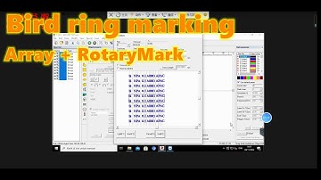 EZCAD Tutorial array and rotarymark function for bird ring engraving how to mark bird pigeon ring