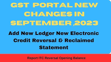 New ITC. Report Opening Balance In GST || how to add Opening balance of ITC in ledger