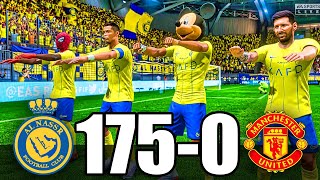 FIFA 24 | RONALDO, MESSI, SIMPSONS, MICKEY MOUSE ALL STARS | AL NASSR 175-0 Manchester United