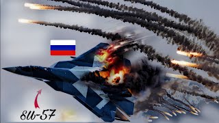 Awful Moment! US F-35 Pilot Ambushes and Shoots Down a Russian SU-57 Fighter Jet heading for the bor