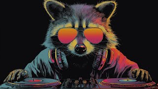 DJ Raccoon Vibes | Whimsical Neon Beats for Urban Nights
