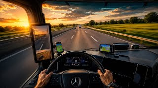 NEW Mercedes Actros POV 🔥 ASMR Driving on Germany’s Autobahn 🇩🇪 | 4K Road Sounds