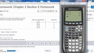 Frequency Distributions Example Video- Class Width, Class Midpoint, Class Boundaries