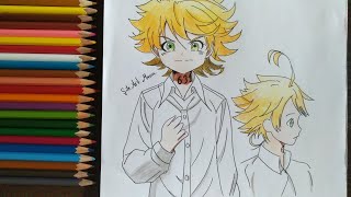 رسم انمي نيفرلاند || تعلم رسم ايما من انمي نيفرلاند || Draw Neverland