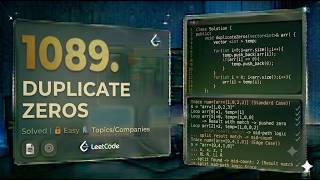 LeetCode 1089. Duplicate Zeros | Temporary Vector Solution (C++)