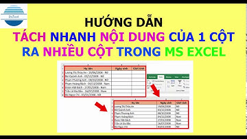 Hướng dẫn tách nhanh nội dung của 1 cột thành nhiều cột trong MS Excel | VniTeach Channel