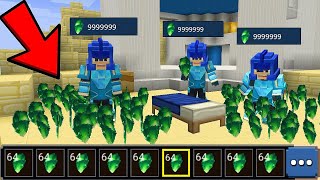 How to Duplicate Unlimited EMERALDS!! Giving Noobs Unlimited Emeralds in Bedwars - Blockman Go