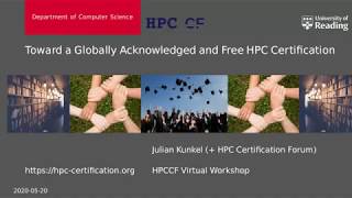 About the HPC Certification Forum (Shorter Version)