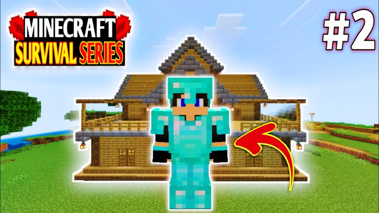 “Finally Got FULL DIAMOND ARMOUR in Minecraft PE Survival Ep 2 - YouTube