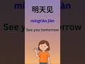 Learn Chinese in Seconds | 明天见 (míngtiān jiàn) = See You Tomorrow 👋
