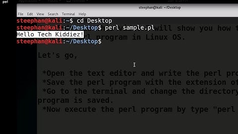 How to write and run PERL program in Linux OS.