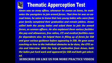 Thematic Apperception Test (Sample TAT Story - 13)II How to write TAT. #ssbexpert
